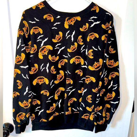 DISNEY STITCH BRAND WOMENS PUMPKIN SWEATSHIRT - Picture 1 of 4